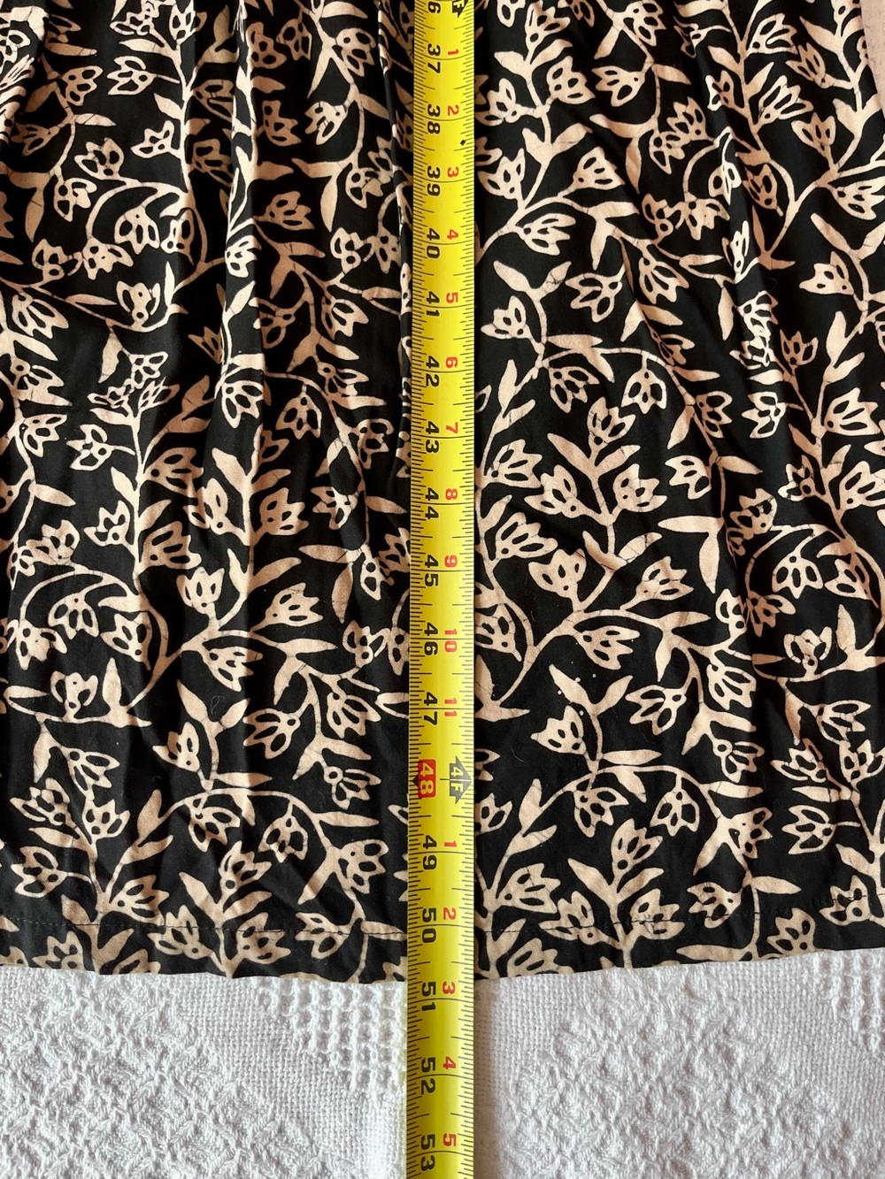 Tamba Batik Black & Cream Floral Maxi Dress from Indonesia - Picture 9 of 9